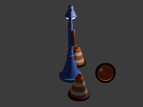 Light pole 3D Model