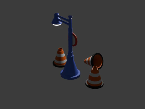 Light pole 3D Model