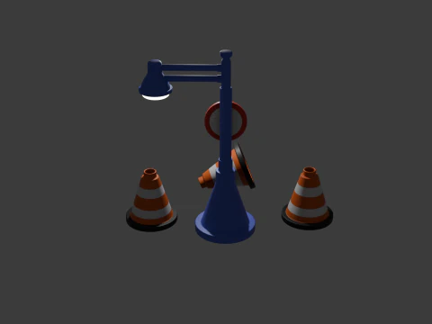 Light pole 3D Model