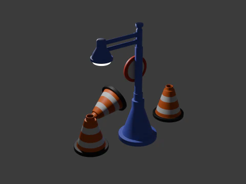 Light pole 3D Model