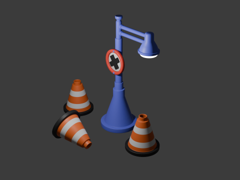 Light pole 3D Model