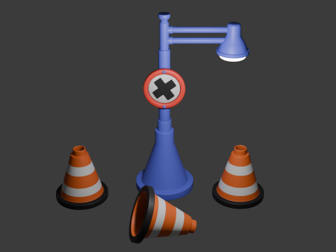 Light pole 3D Model