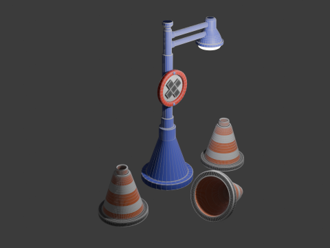 Light pole 3D Model