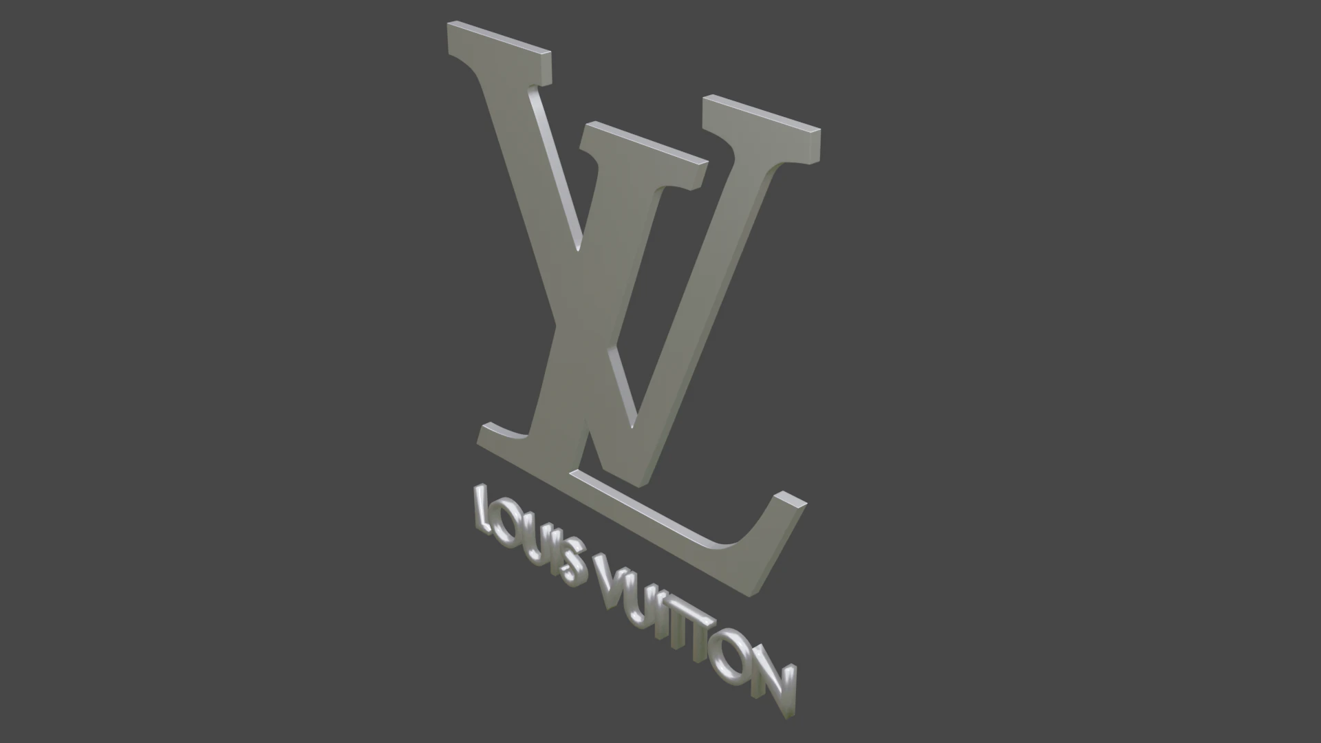 Louiss logo 3D Model .c4d .max .obj .3ds .fbx .stl .blend 