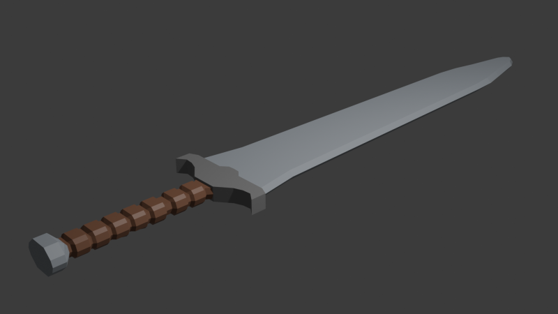 Low poly sword 1 3D Model .c4d .max .obj .3ds .fbx .stl .blend