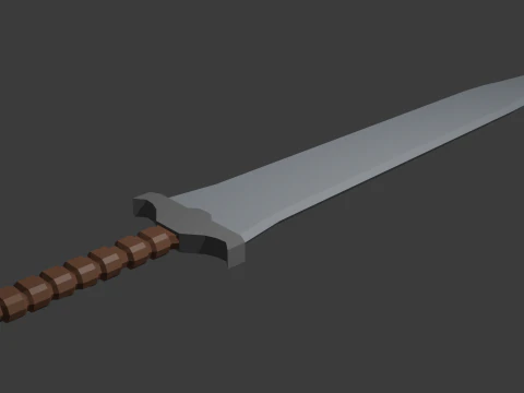 Espada de baja poli 1 Modelo 3D