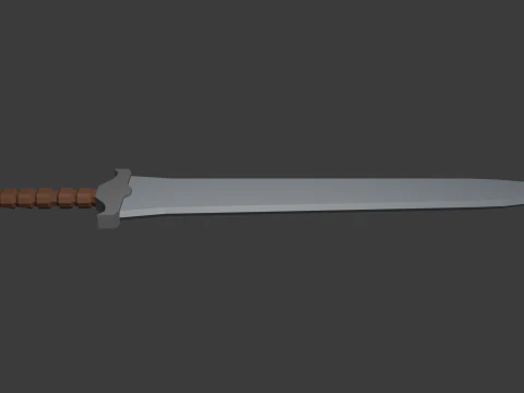 Low poly sword 1 3D Model