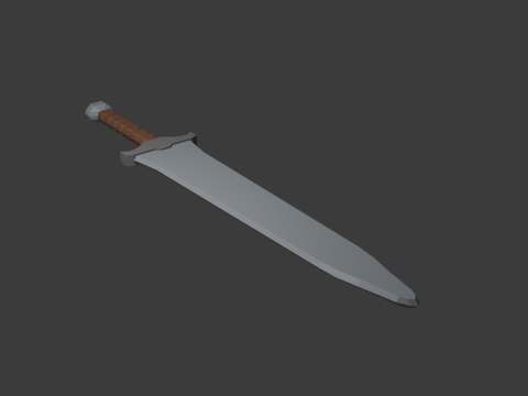Low poly sword 1 3D Model