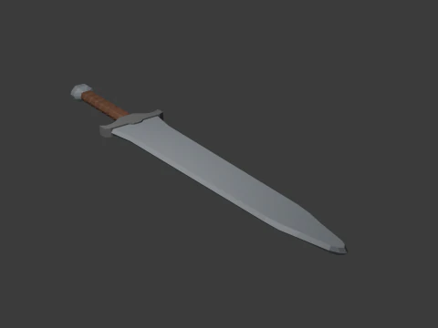 Low poly sword 1 3D Model