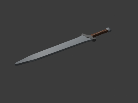 Low poly sword 1 3D Model