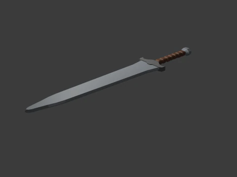 Low poly sword 1 3D Model