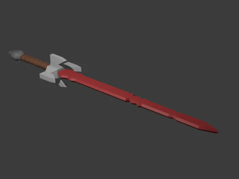 Low poly sword 2 3D Model