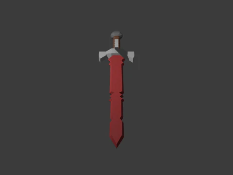 Low poly sword 2 3D Model