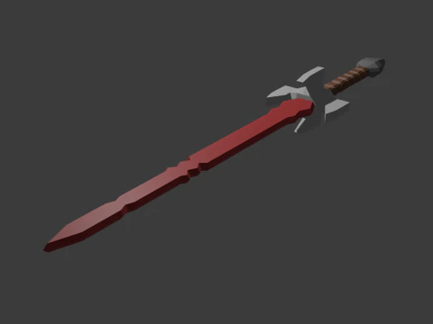 Low poly sword 2 3D Model
