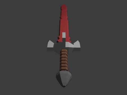 Low poly sword 2 3D Model