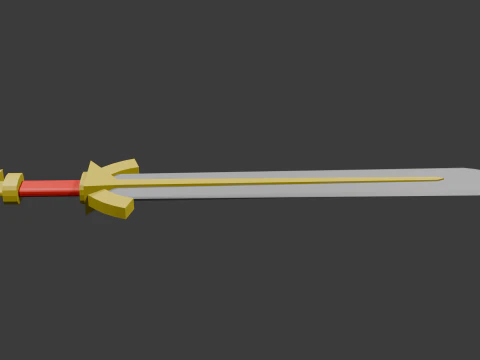 Low poly sword 3 3D Model