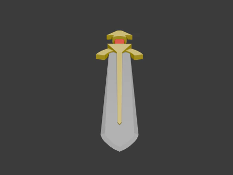 Low poly sword 3 3D Model