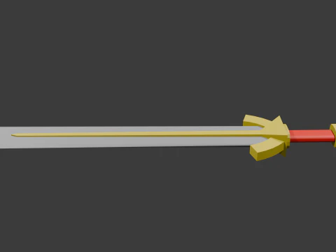Low poly sword 3 3D Model