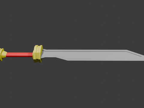 Low poly sword 4 Model 3D