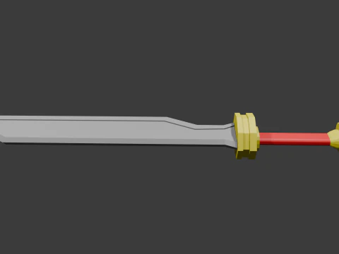Low poly sword 4 3D Model