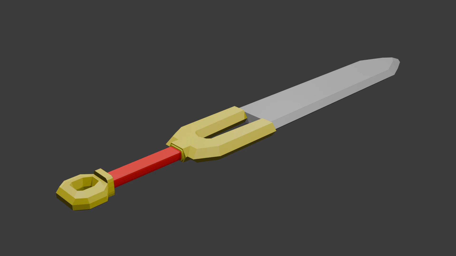 Low poly sword 5 3D Model .c4d .max .obj .3ds .fbx .stl .blend 