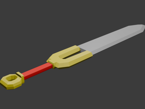 Low poly sword 5 Model 3D