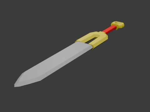 Low poly sword 5 3D Model