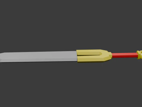 Low poly sword 5 3D Model