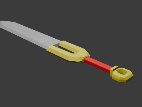 Low poly sword 5 3D Model