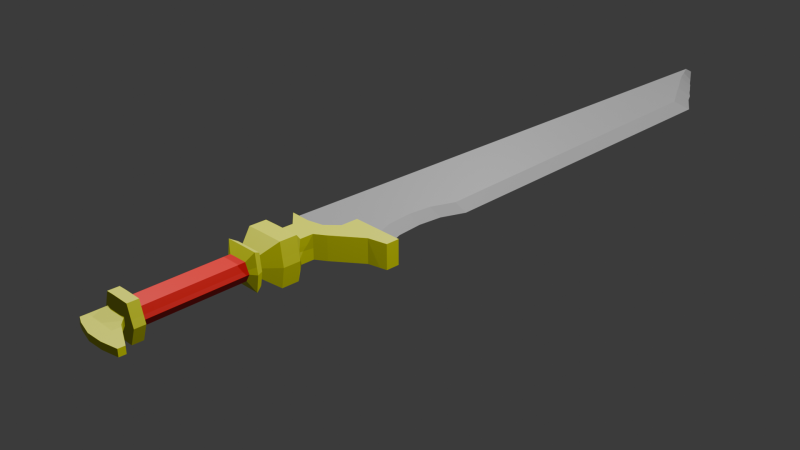 Low poly sword 6 Model 3D .c4d .max .obj .3ds .fbx .stl .blend
