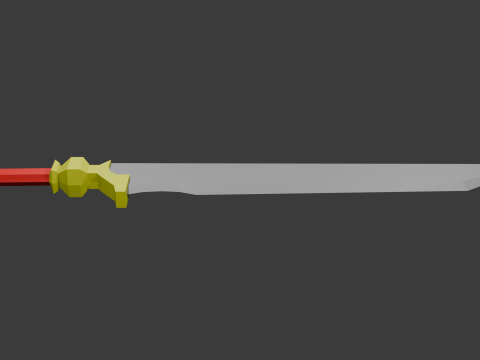 Low poly sword 6 Model 3D