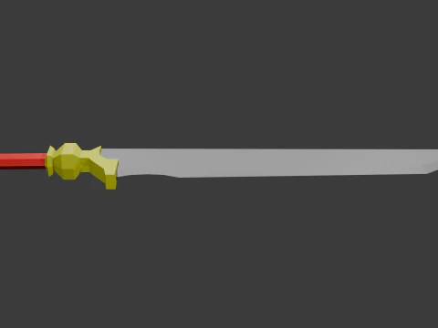 Low poly sword 6 3D Model