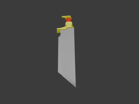 Low poly sword 6 3D Model