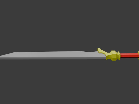 Low poly sword 6 3D Model