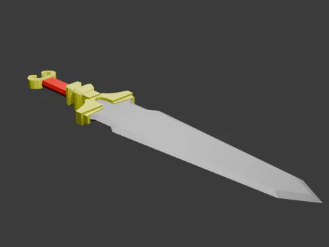Low poly sword 7 3D Model