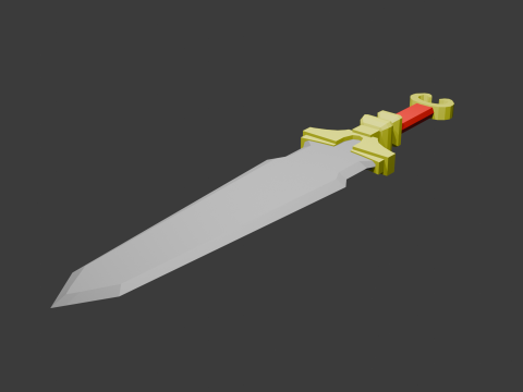 Low poly sword 7 Modello 3D