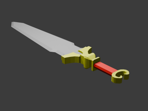Low poly sword 7 Modello 3D