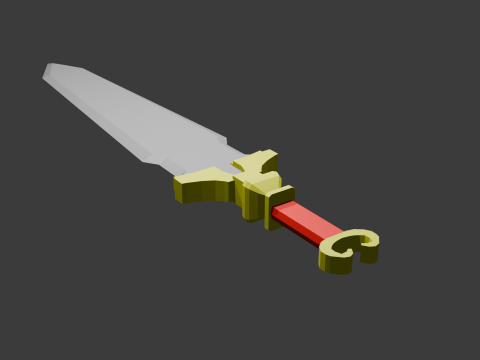 Low poly sword 7 Modello 3D