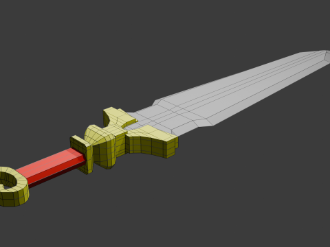 Low poly sword 7 Modello 3D