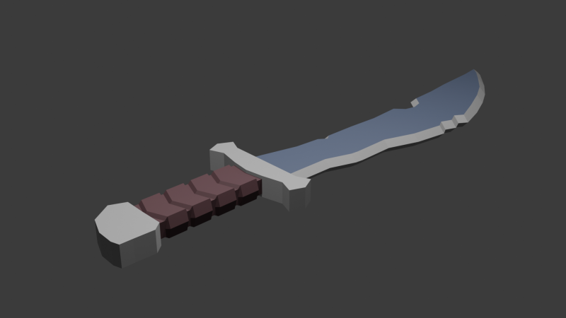 Low poly sword 8 3D Model .c4d .max .obj .3ds .fbx .stl .blend