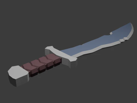 Espada de baja poli 8 Modelo 3D