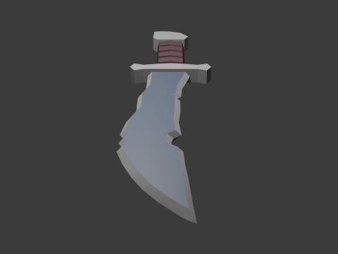 Low poly sword 8 3D Model