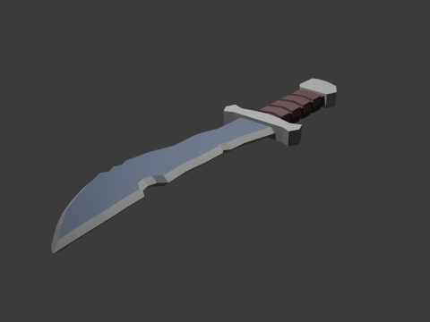 Low poly sword 8 3D Model