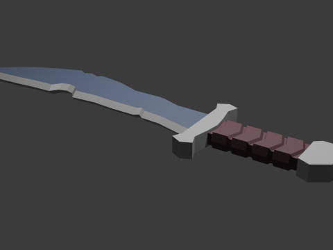 Low poly sword 8 3D Model