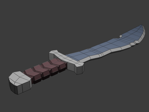 Low poly sword 8 3D Model