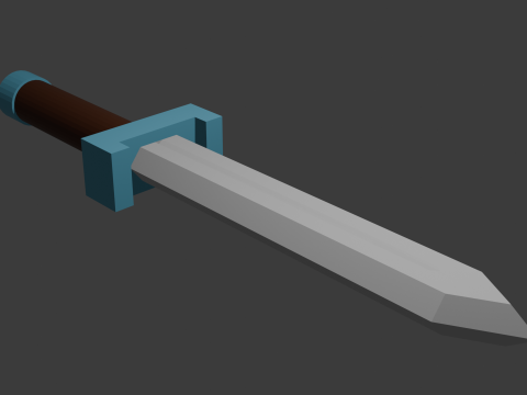 Low poly sword 9 3D Model