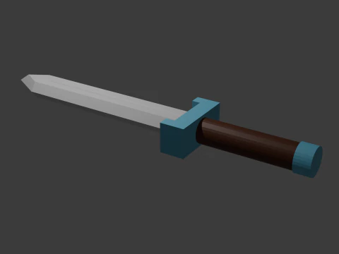 Low poly sword 9 3D Model