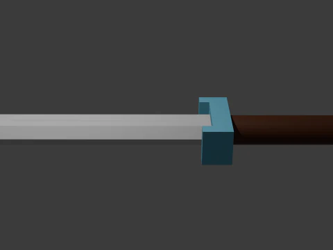 Low poly sword 9 3D Model