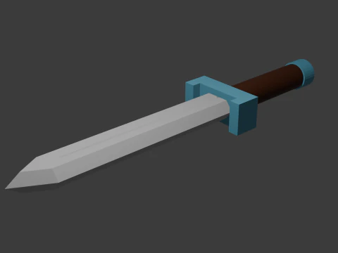 Low poly sword 9 3D Model