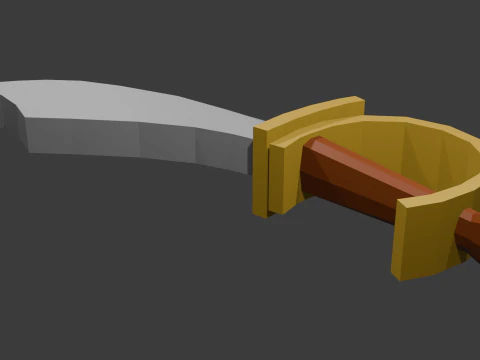Espada de baja poli 10 Modelo 3D